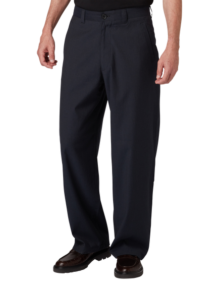 Paul Smith Straight Wool Cotton Blend Chinos, Blue, Blue