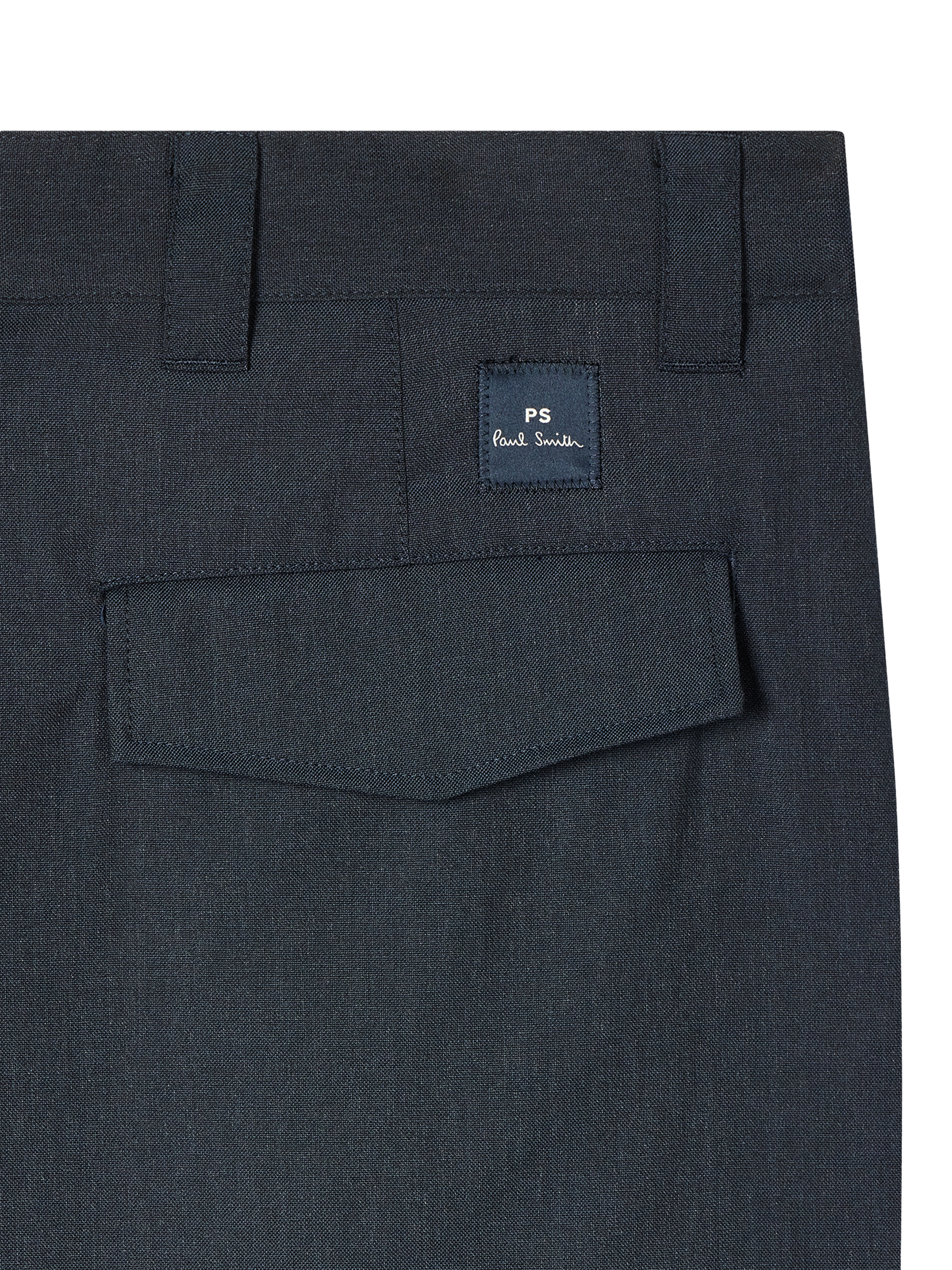 Product image 2 of 2, which shows Paul Smith Straight Wool Cotton Blend Chinos, Blue, 32R