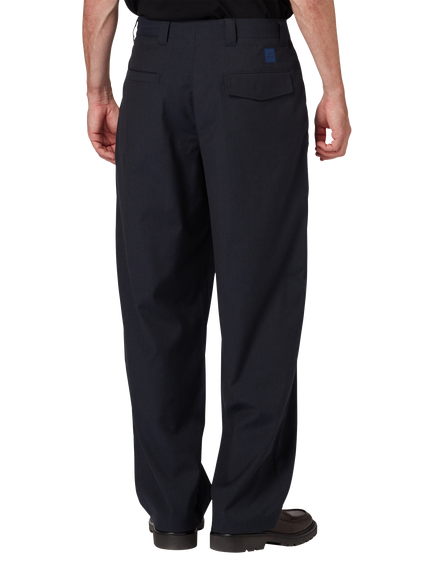 Paul Smith Straight Wool Cotton Blend Chinos, Blue - view 2, Blue