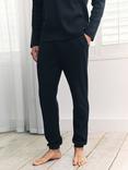 Chelsea Peers Waffle Cotton Blend Lounge Joggers, Navy