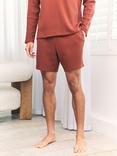 Chelsea Peers Waffle Cotton Blend Lounge Shorts, Orange