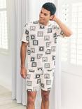 Chelsea Peers Golf Frames Print Short Pyjama Set, Off White