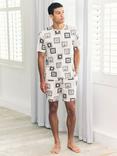Chelsea Peers Golf Frames Print Short Pyjama Set, Off White