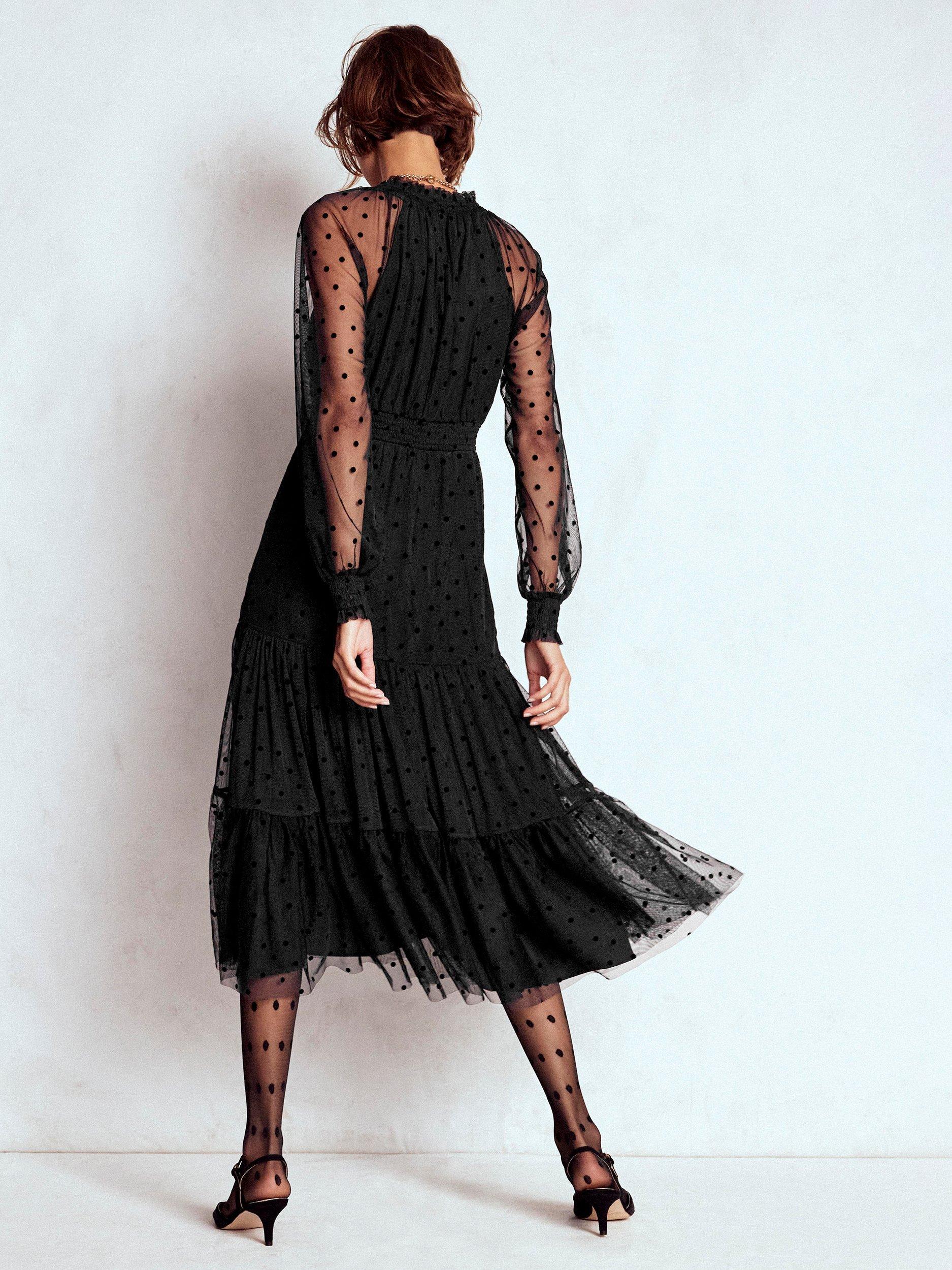 boden black dress Buy Ada 100% Linen Midi from Next USA of course Kate Puff Sleeve Lace Dress-Black