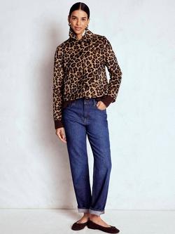 Boden Knightsbridge Leopard Print Pony Jacket, Multi, Multi