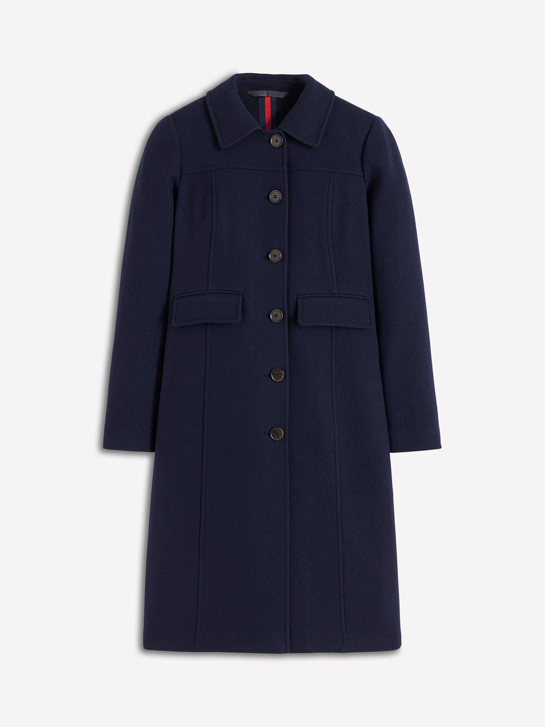 Product image 6 of 6, which shows Boden St Albans Wool Rich Coat, Navy, 8