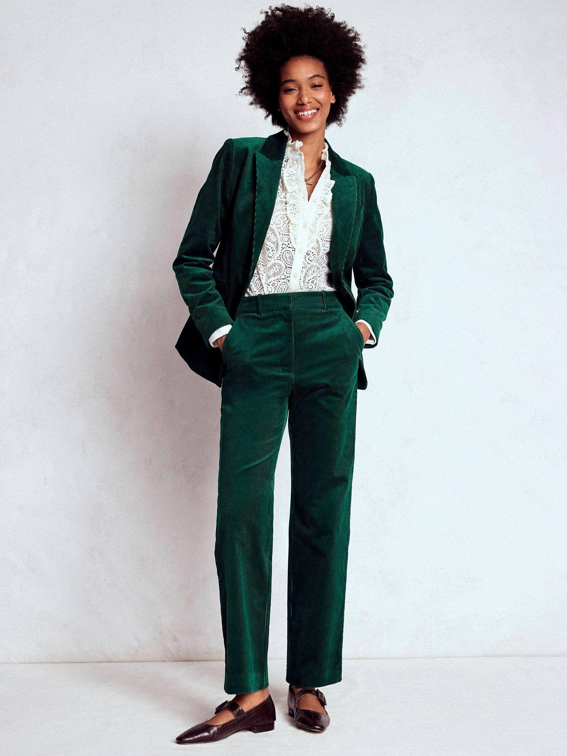 Product image 1 of 6, which shows Boden Stamford Corduroy Blazer, Fern, 8