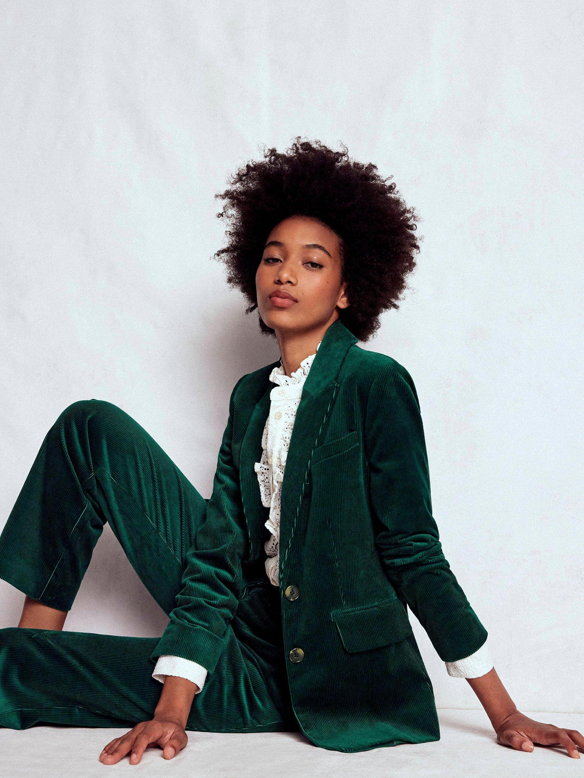 Product image 5 of 6, which shows Boden Stamford Corduroy Blazer, Fern, 8