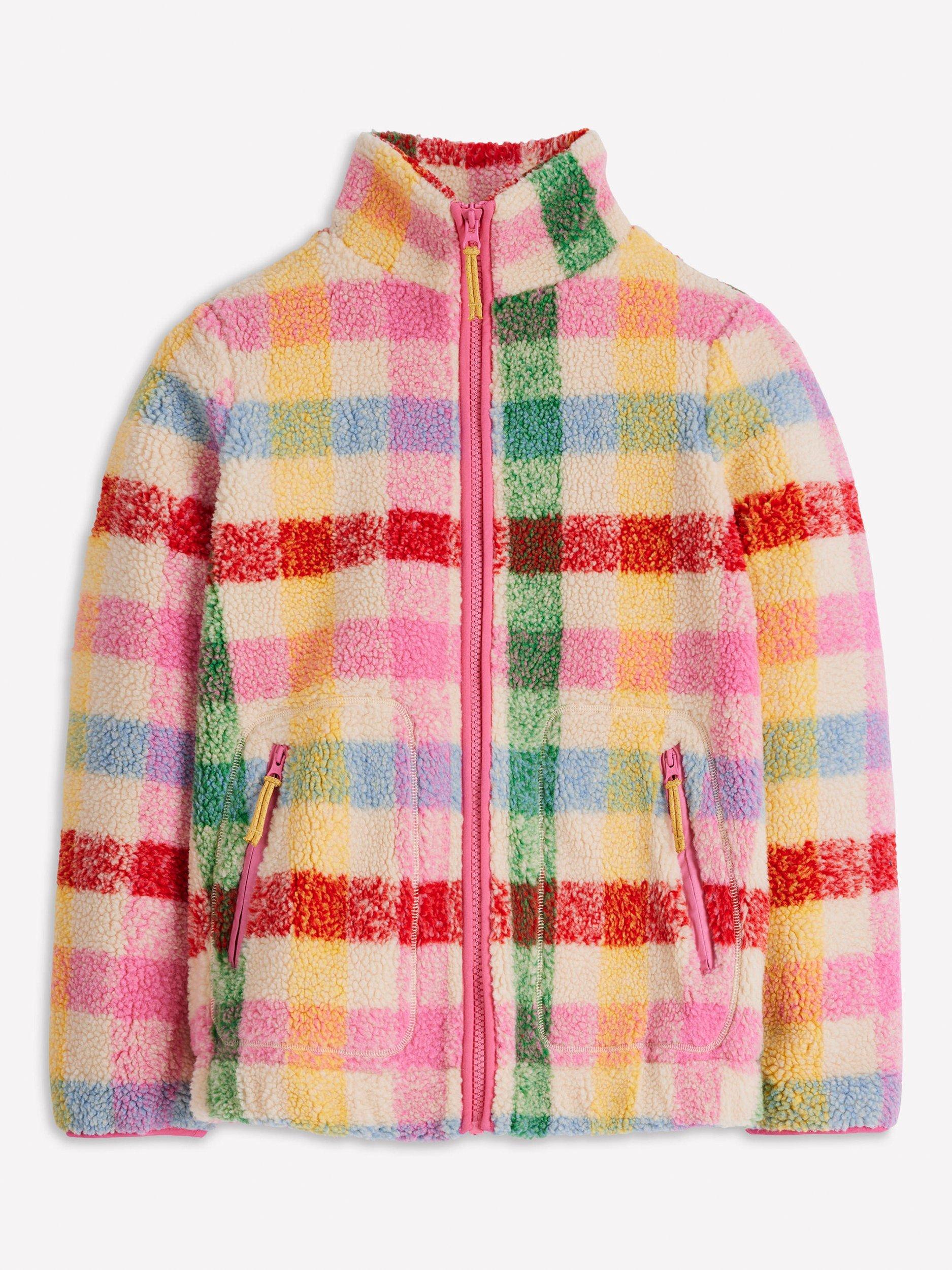 Product image 6 of 6, which shows Boden Westminster Borg Jacket, Multi, 12