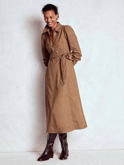 Boden Adelaide Zip Corduroy Midi Dress, Latte, Latte
