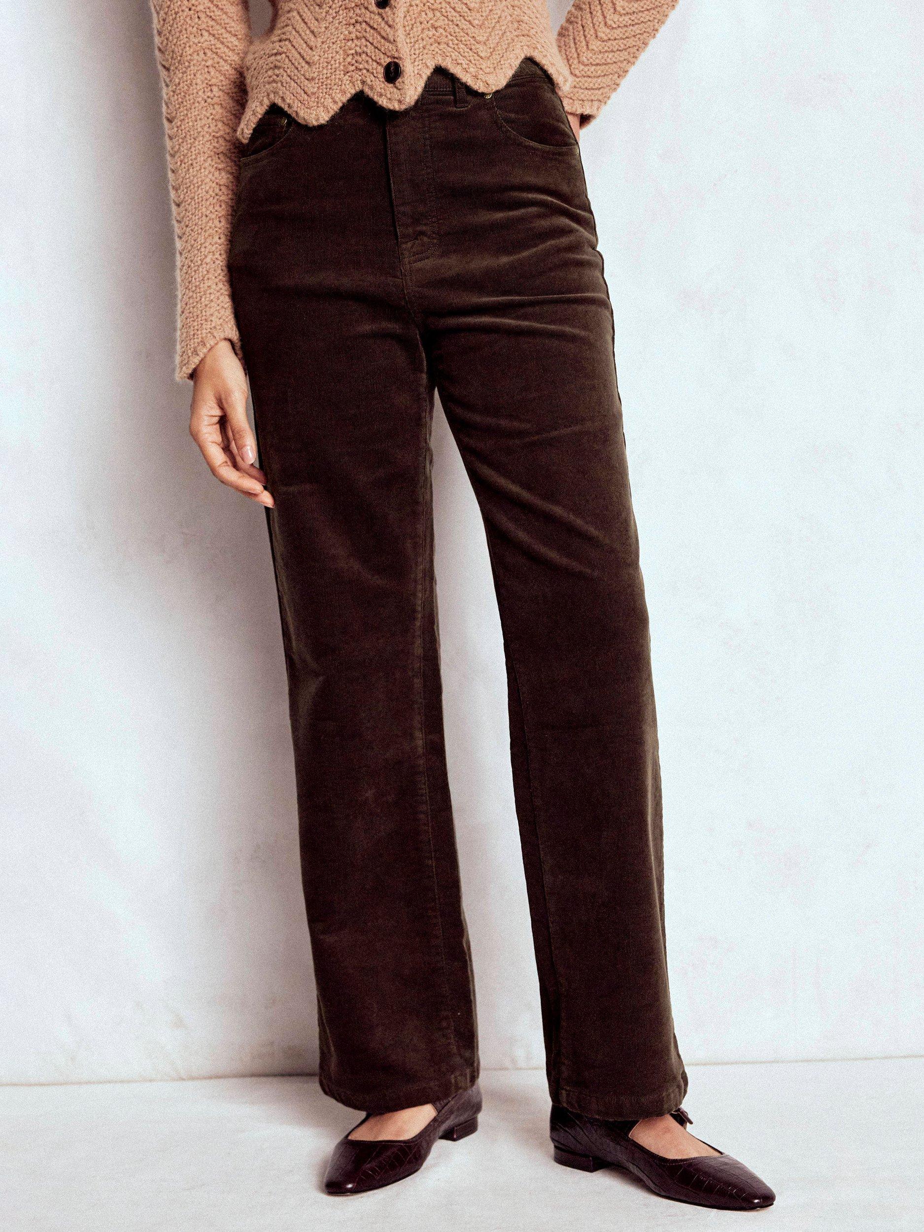 Product image 1 of 5, which shows Boden Column Corduroy Jeans, Espresso, 8