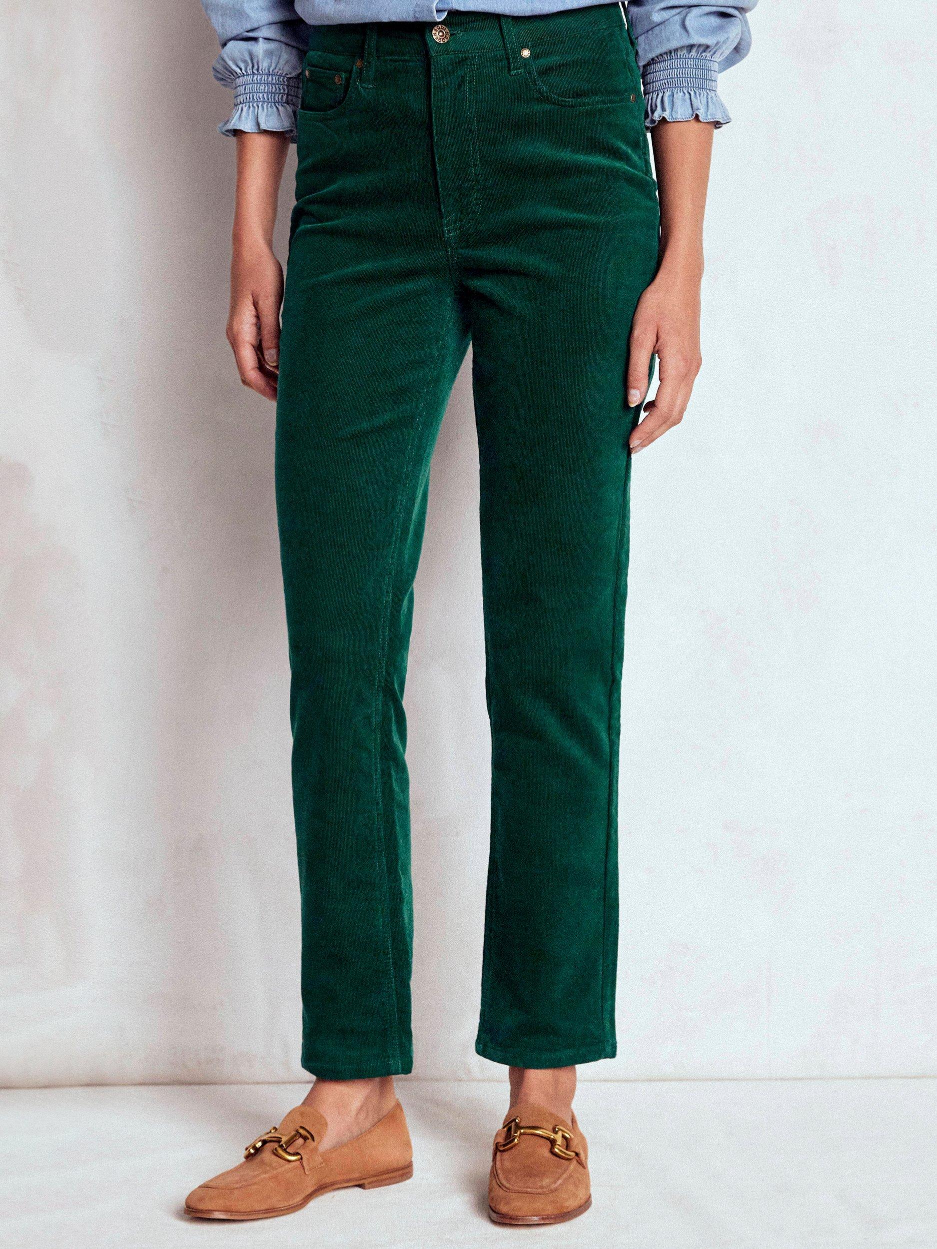 Product image 4 of 5, which shows Boden Slim Corduroy Jeans, Mid Green, 8