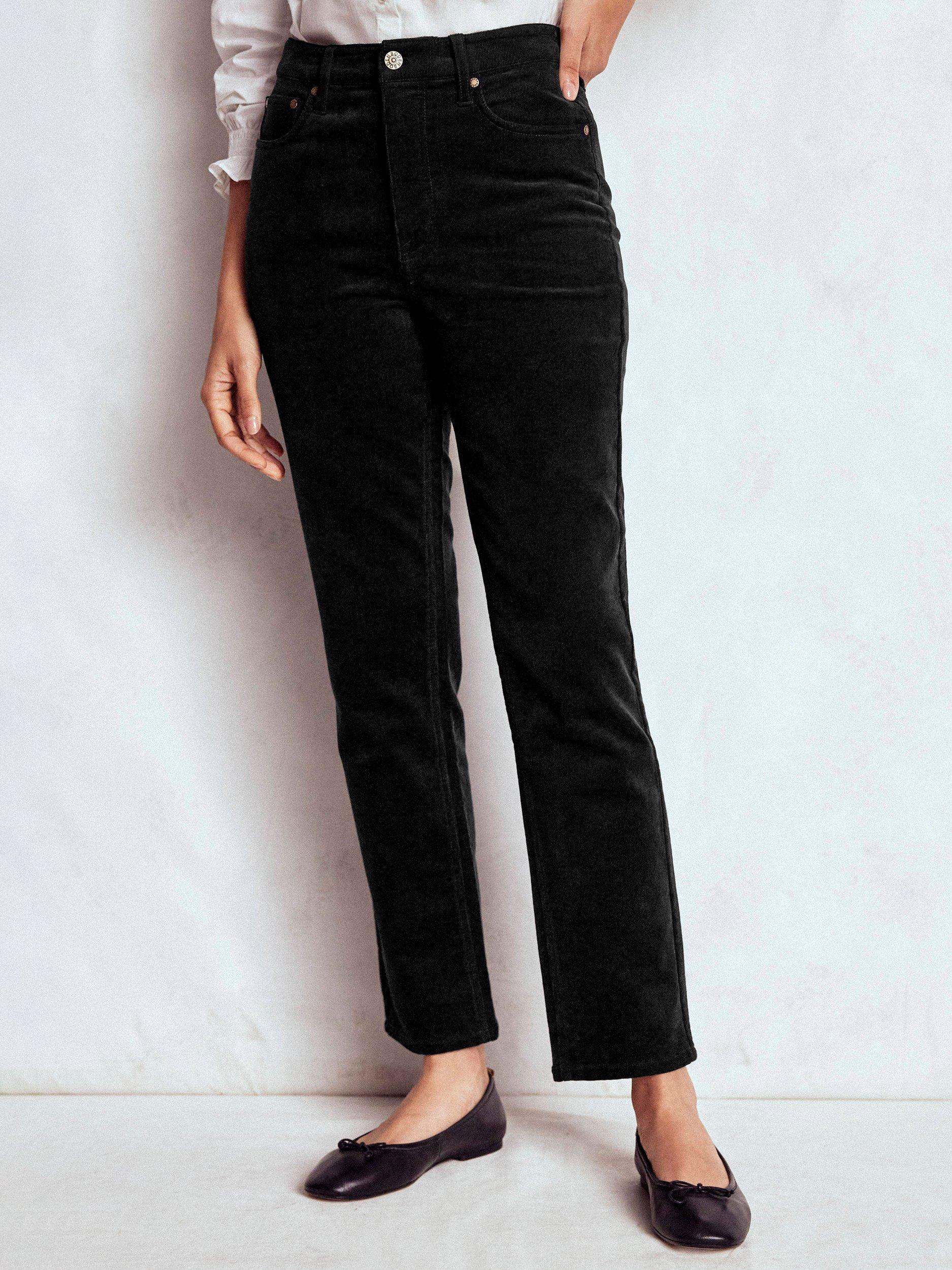 Product image 1 of 6, which shows Boden Slim Corduroy Jeans, Black, 12