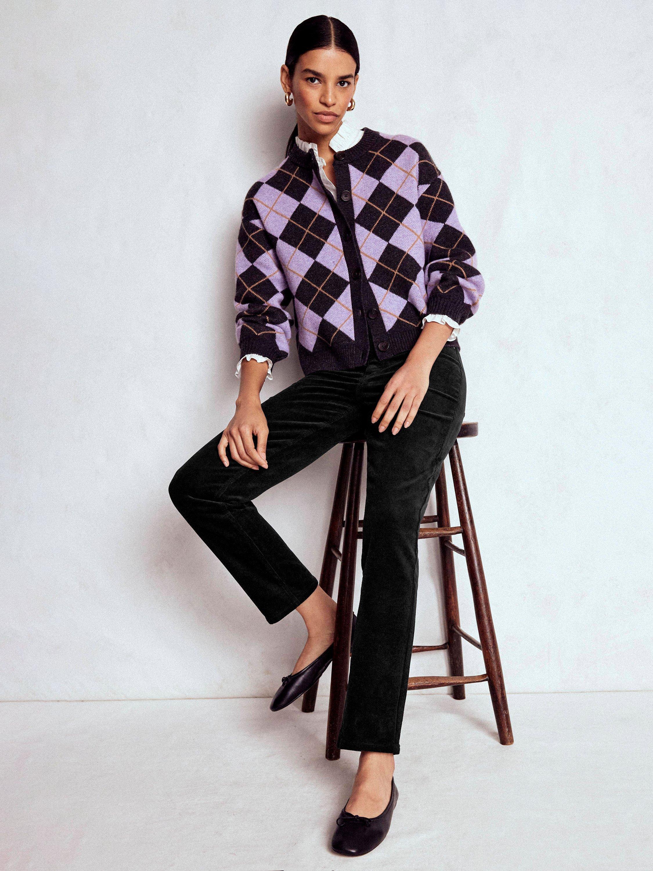 Product image 2 of 6, which shows Boden Slim Corduroy Jeans, Black, 12