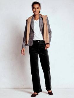 Boden Velveteen Straight Jeans, Black, Black