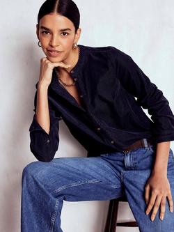 Boden Victoria Cord Shirt - view 2, Navy
