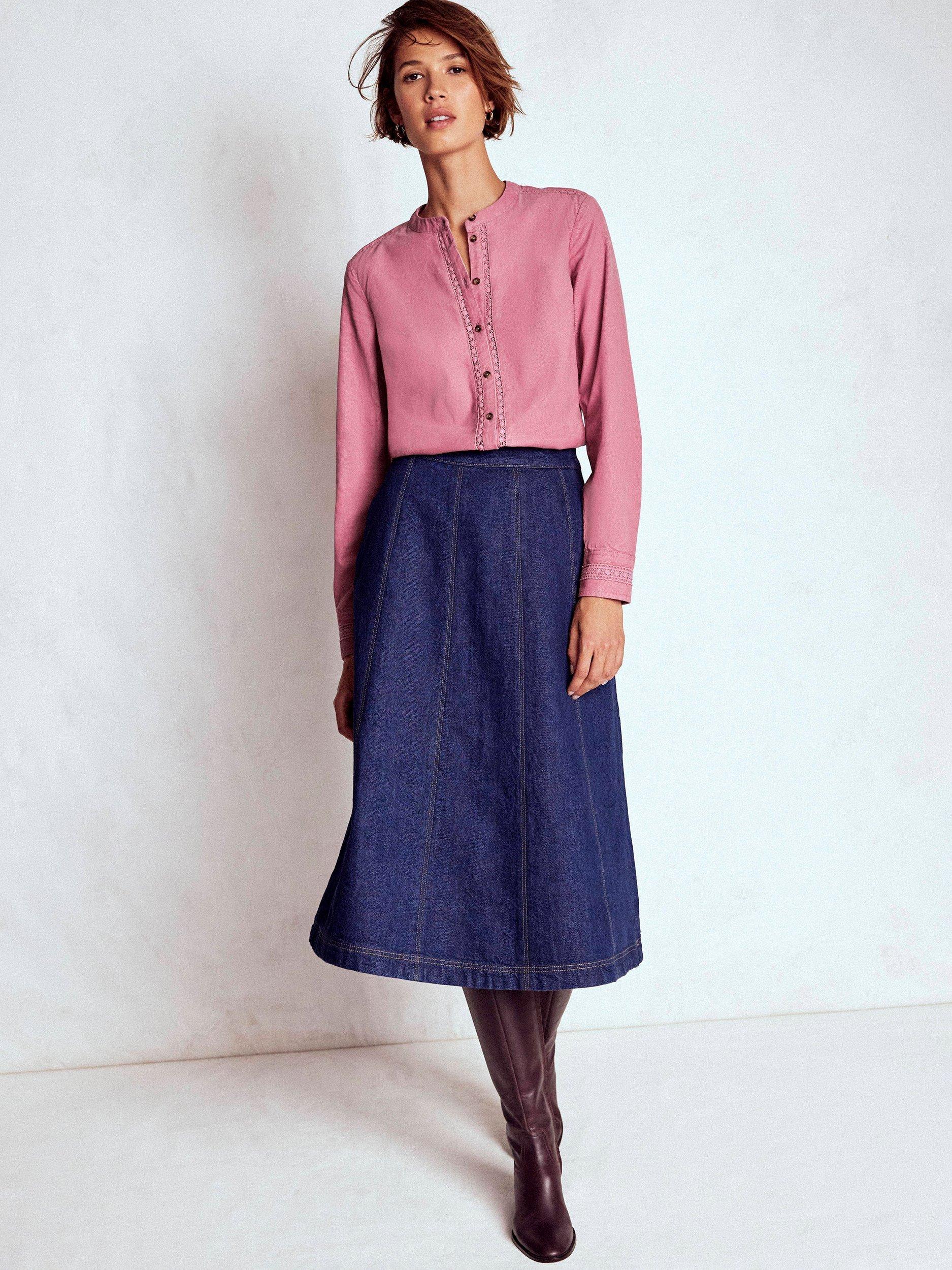 Product image 1 of 5, which shows Boden Victoria Cord Shirt, Blushing Rose, 8