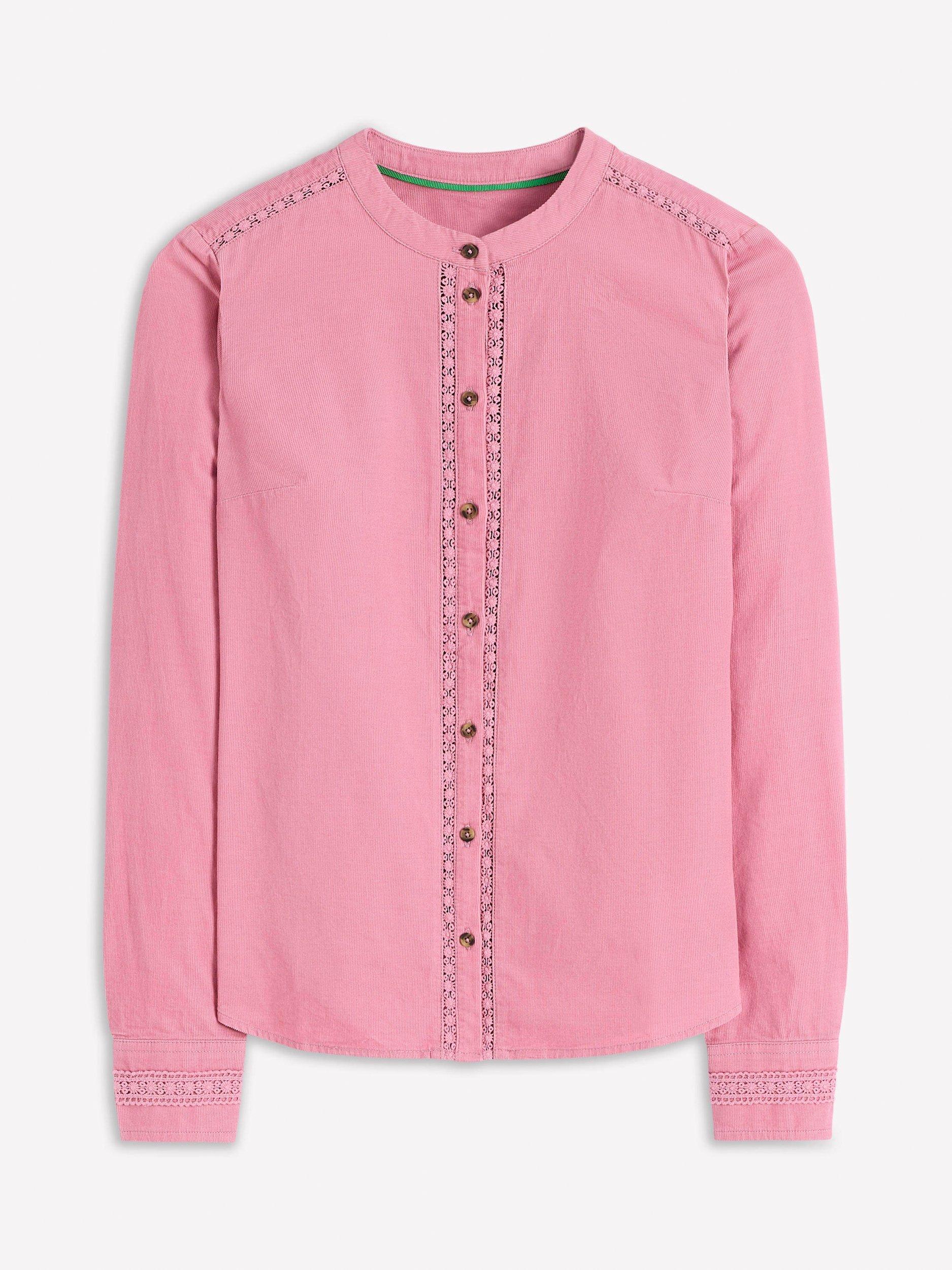 Product image 5 of 5, which shows Boden Victoria Cord Shirt, Blushing Rose, 8