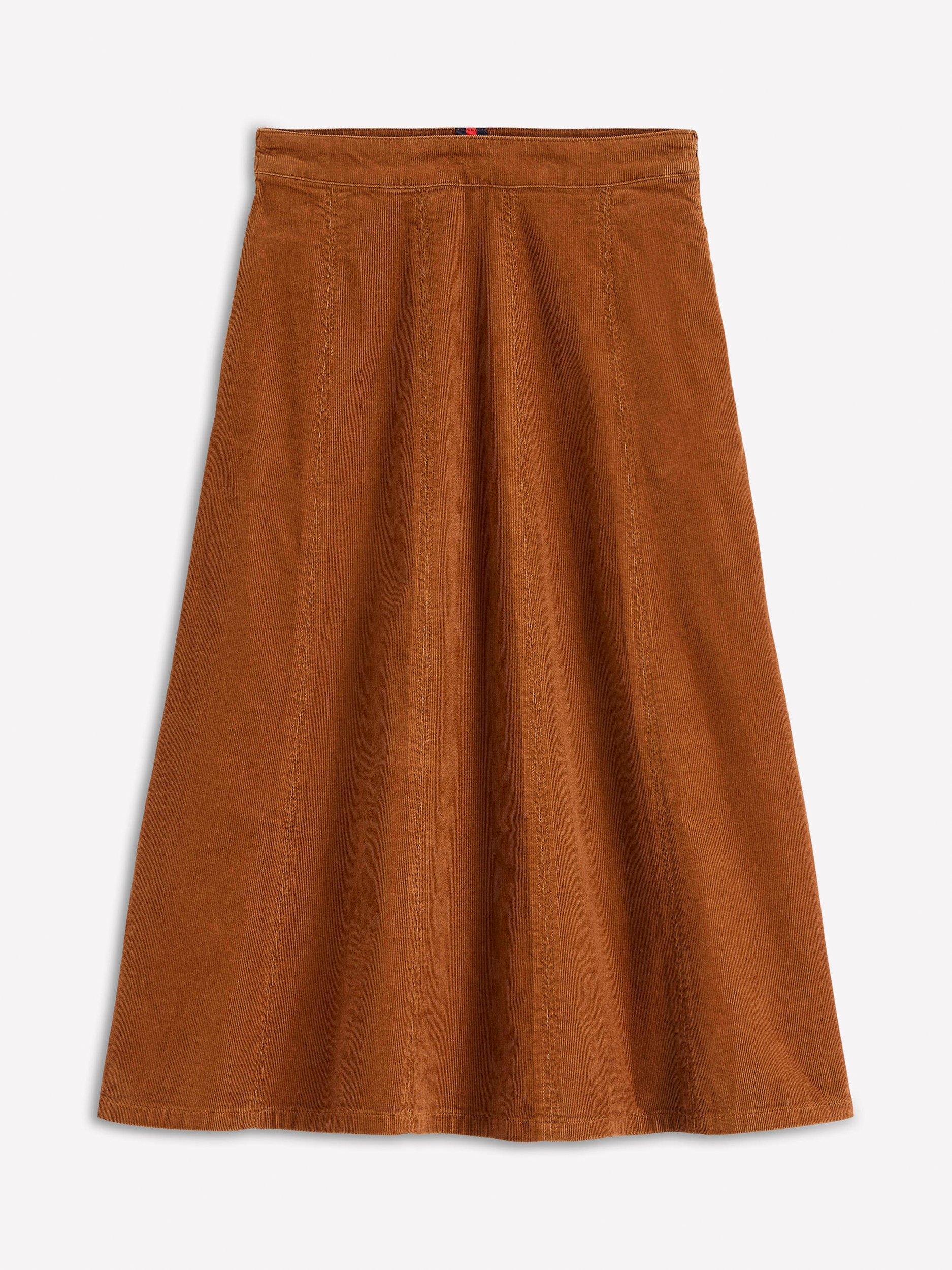 Product image 5 of 5, which shows Boden Joy Corduroy Midi Skirt, Ginger, 8