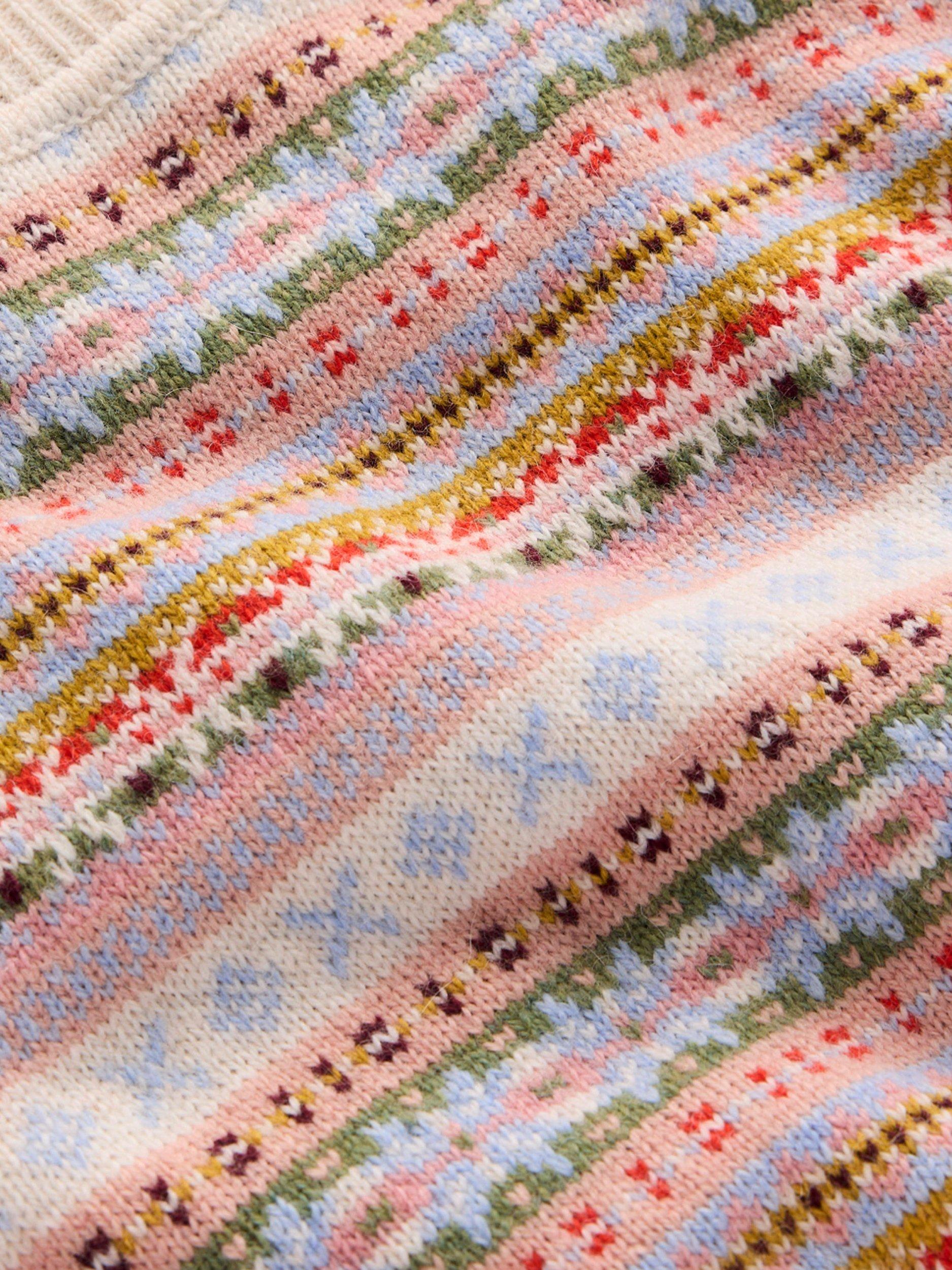 Product image 7 of 7, which shows Boden Edie Fair Isle Stripe Wool Blend Jumper, Multi, S