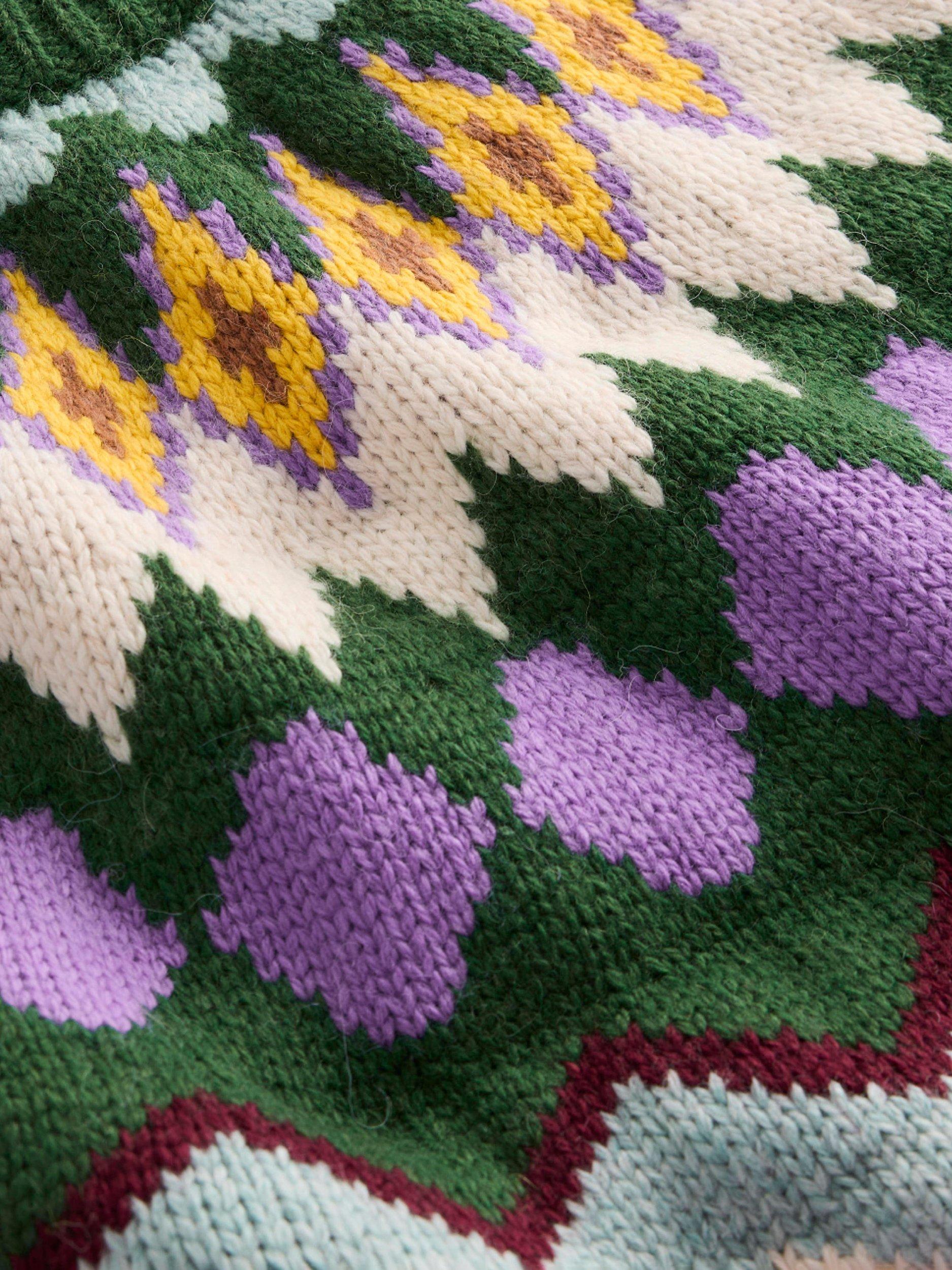 Product image 6 of 7, which shows Boden Eleanor Fair Isle Wool Blend Jumper, Courtyard Melange, XS