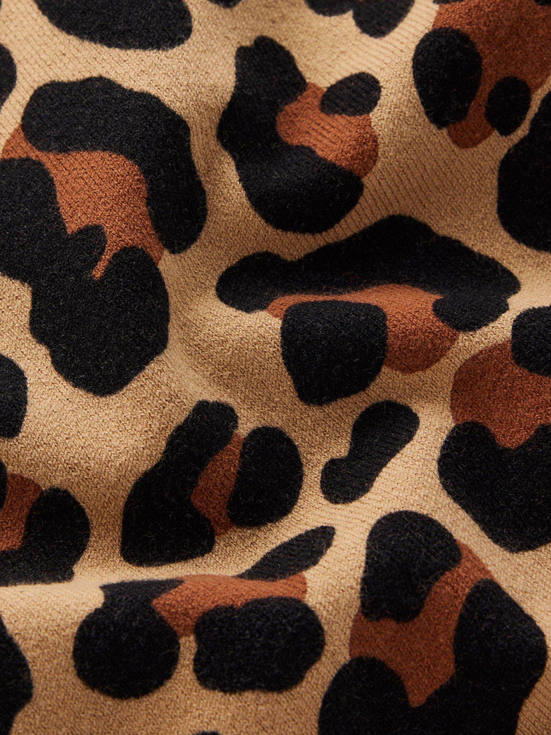 Product image 6 of 6, which shows Boden Emilia Leopard Print Crew Neck Jumper, Multi, M