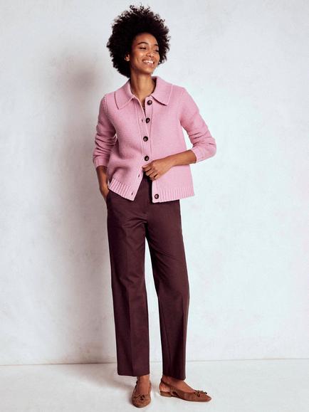 Boden Canonbury 7/8 Tailored Trousers, Deep Aubergine