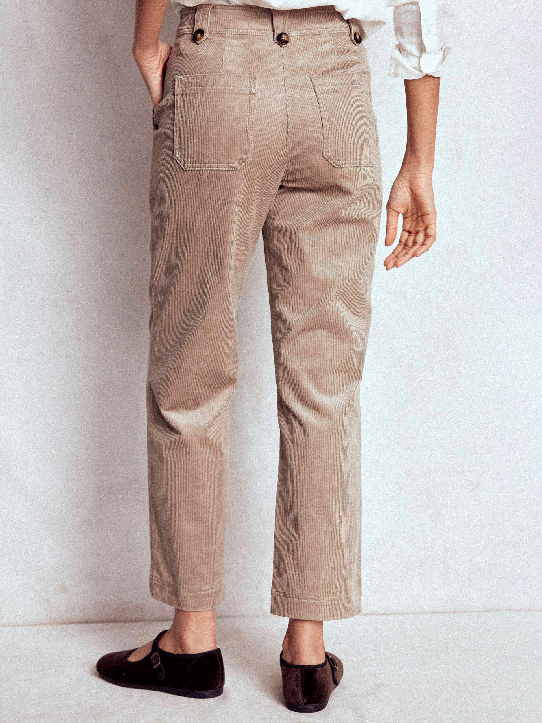 Product image 4 of 6, which shows Boden Pimlico Corduroy Trousers, Natural, 10