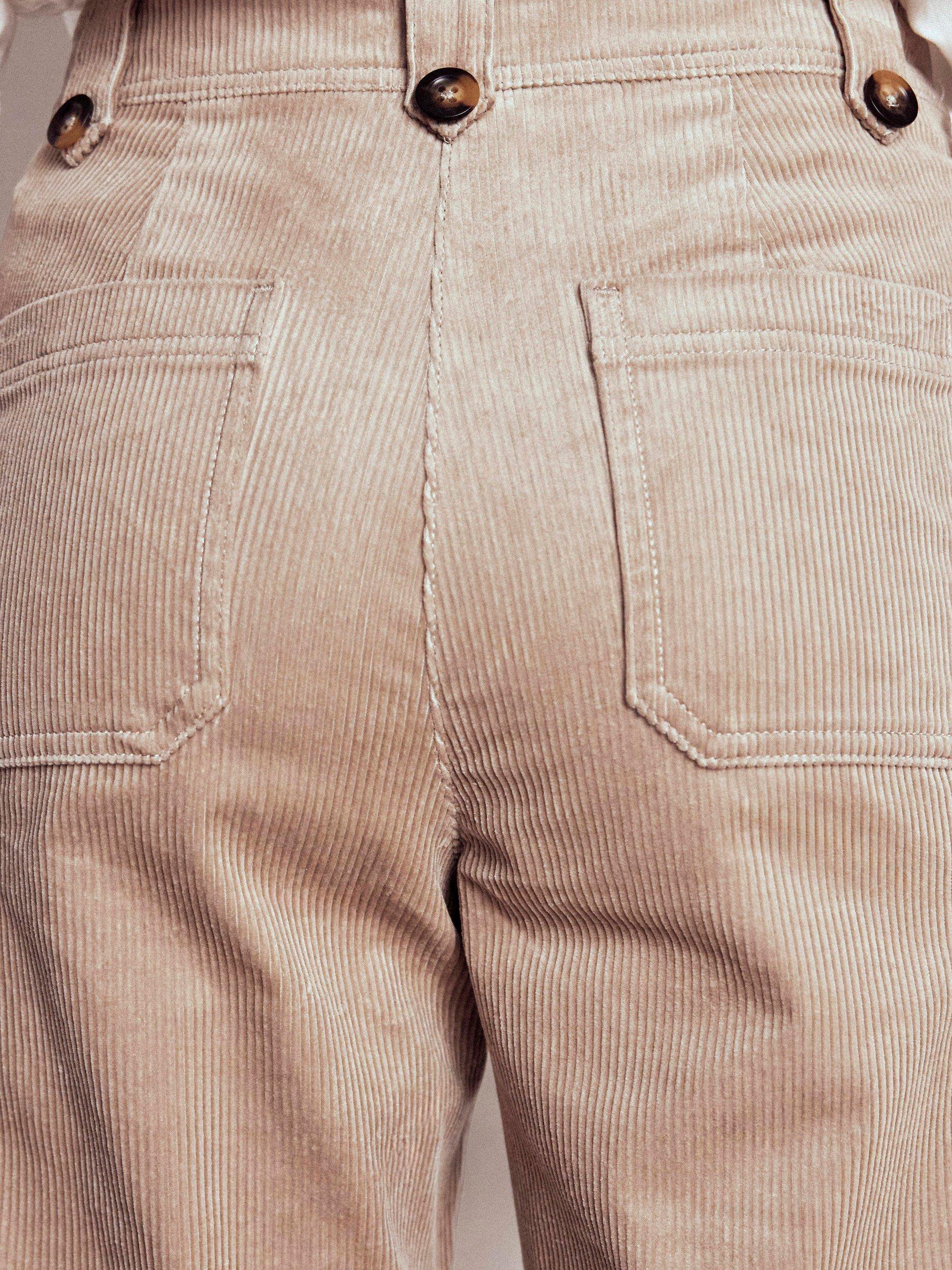 Product image 5 of 6, which shows Boden Pimlico Corduroy Trousers, Natural, 10