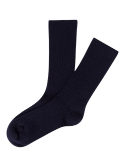 Hanro Cashmere Blend Crew Socks, Blue Lapis