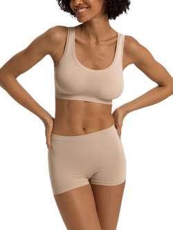 Hanro Touch Crop Top, Coffee Quartz, Coffee Quartz