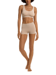 Hanro Touch Crop Top, Coffee Quartz