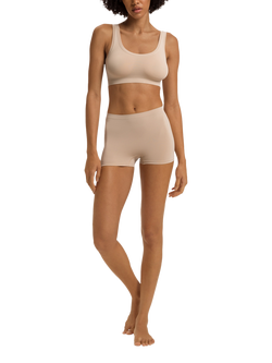 Hanro Touch Crop Top, Coffee Quartz - view 2, Coffee Quartz
