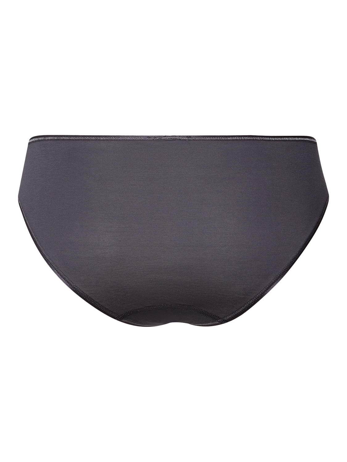 Product image 5 of 5, which shows Hanro Cotton Seamless Midi Briefs, Black Pearl, XS