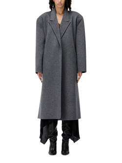 IRO Nallia Belted Wool Rich Coat, Grey, Grey