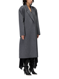 IRO Nallia Belted Wool Rich Coat, Grey - view 2, Grey