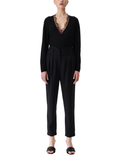 IRO Haby Fine Wool Knit Sweatshirt, Bla0100p