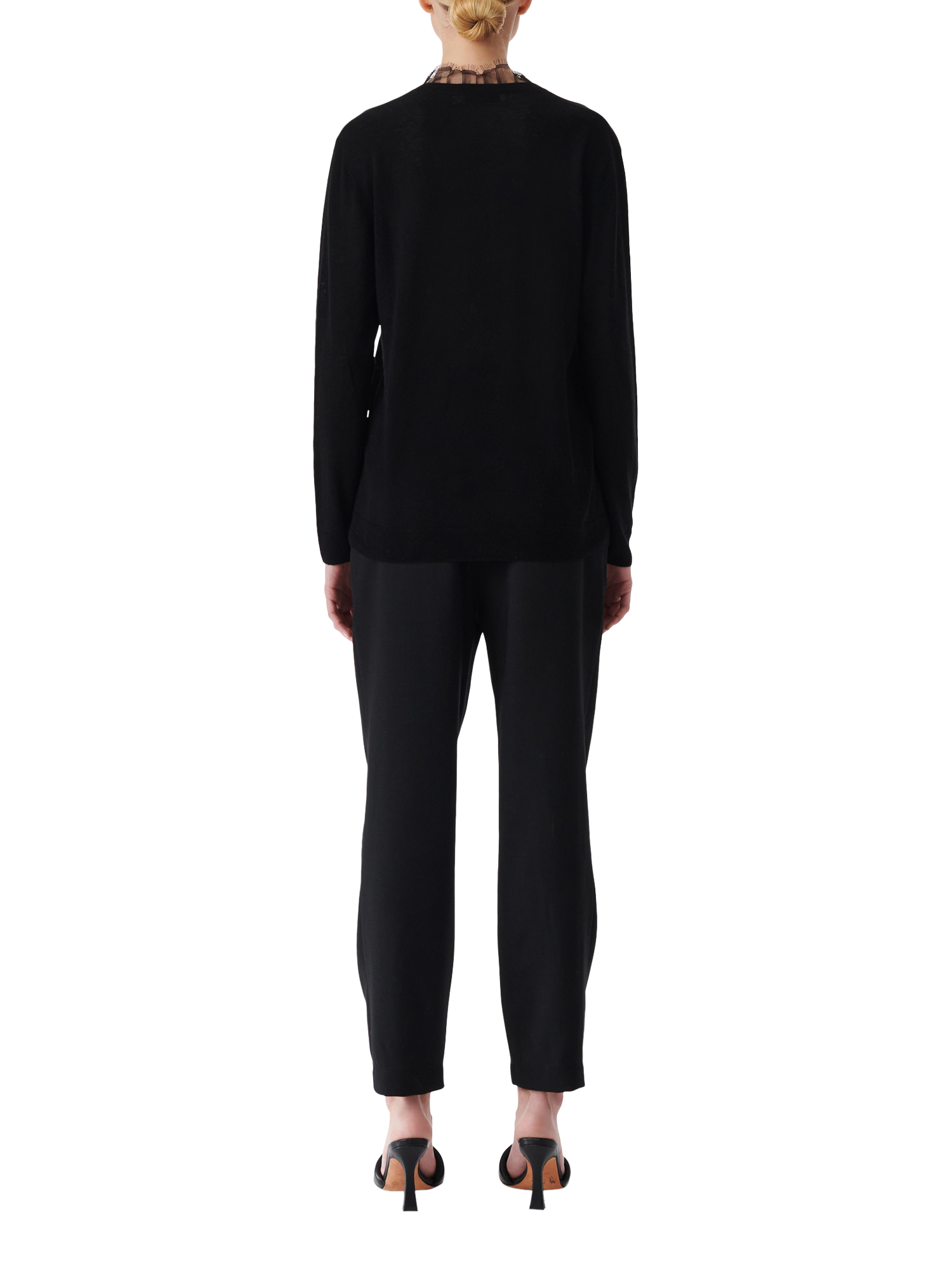 Product image 2 of 4, which shows IRO Haby Fine Wool Knit Sweatshirt , Black, S