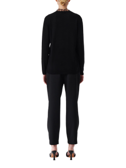 IRO Haby Fine Wool Knit Sweatshirt - view 2, Bla0100p