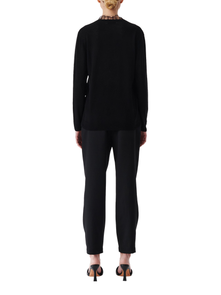 IRO Haby Fine Wool Knit Sweatshirt - view 2, Bla0100p