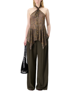 IRO Pallia Tailored Relaxed-Fit Mid-Rise Trousers - view 2, Army Green