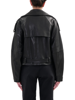 IRO Yuria Leather Biker Jacket - view 2, Bla0100p