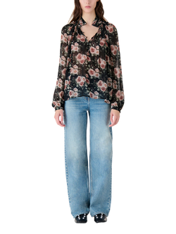 IRO Lazula Floral Top, Black/Multi, Black/Multi