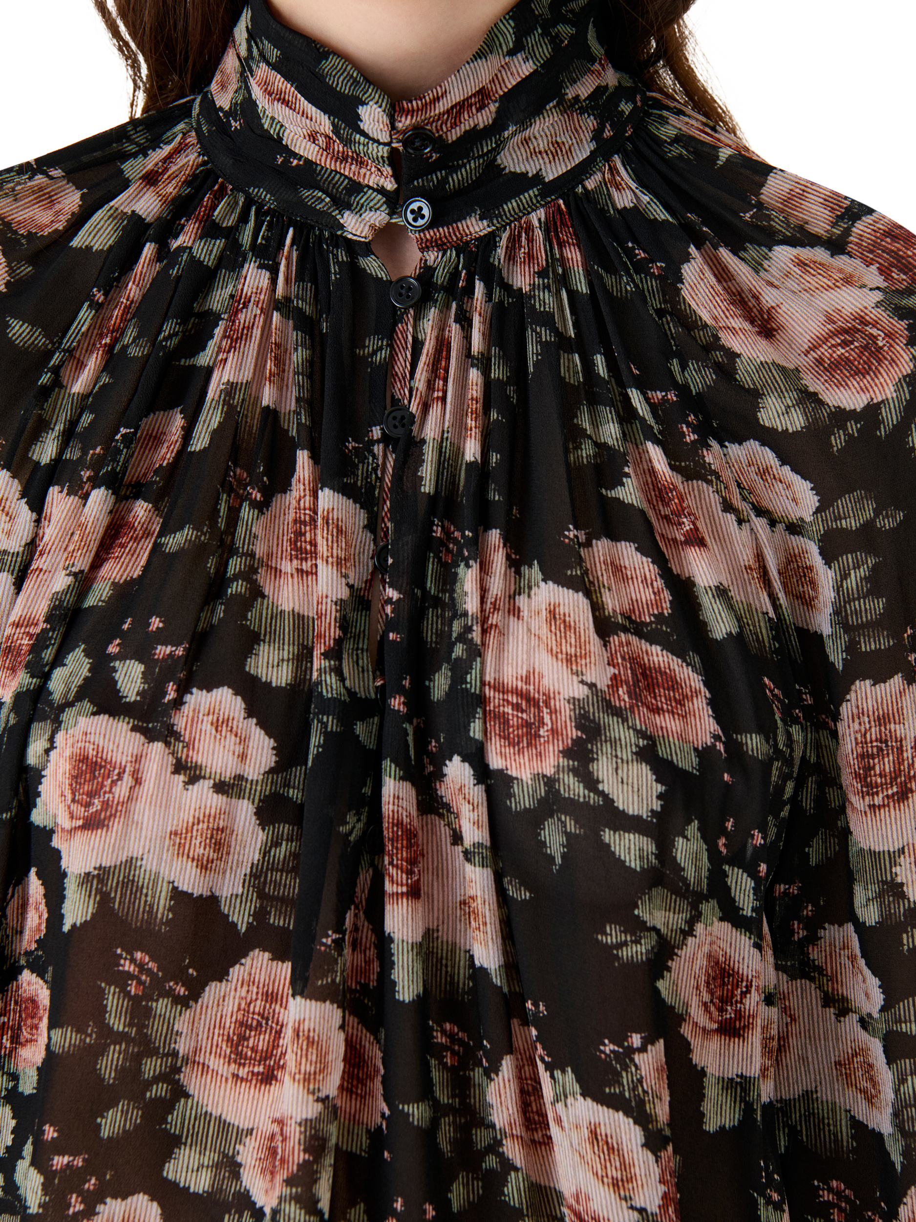 Product image 4 of 4, which shows IRO Lazula Floral Top, Black/Multi, 36