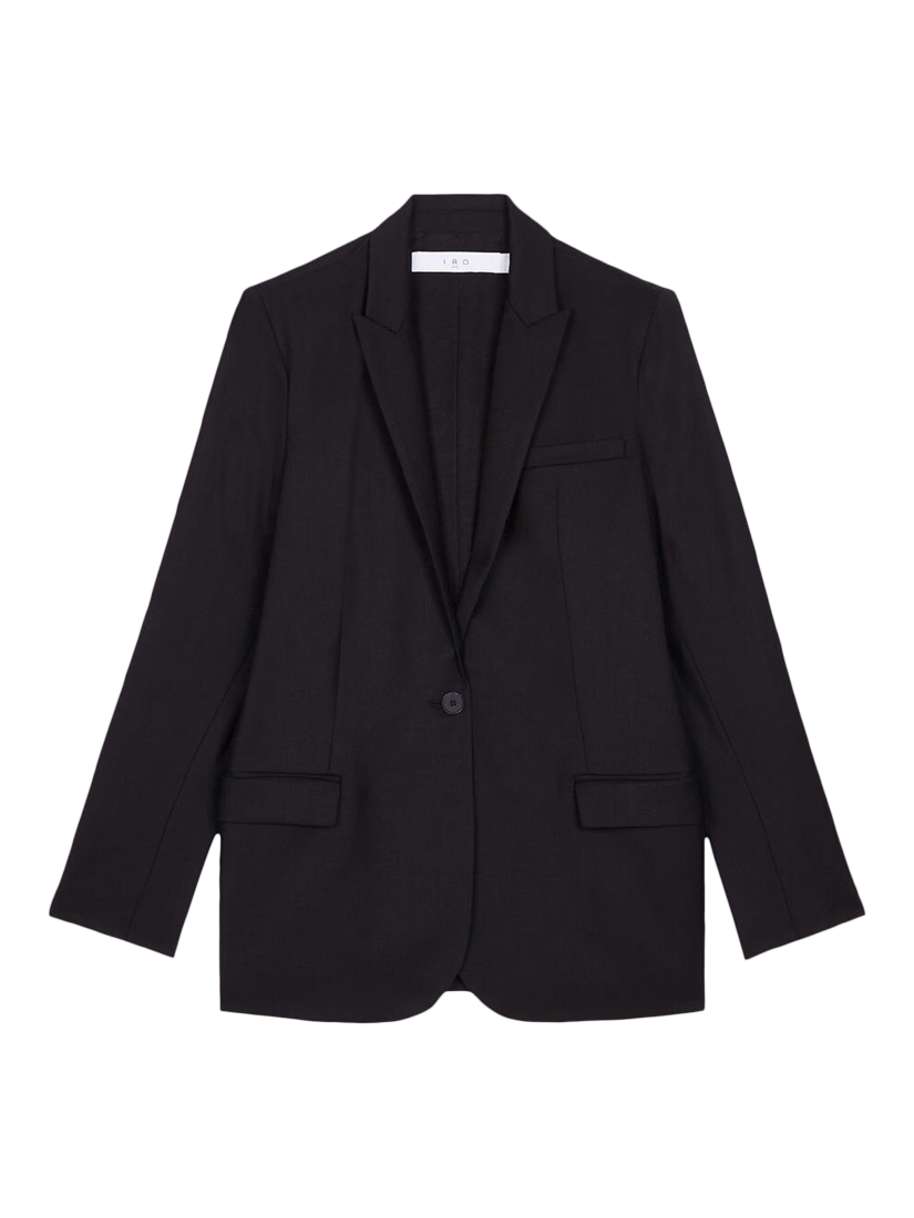 Product image 4 of 4, which shows IRO Allan Wool Rich Blazer, Black, 38
