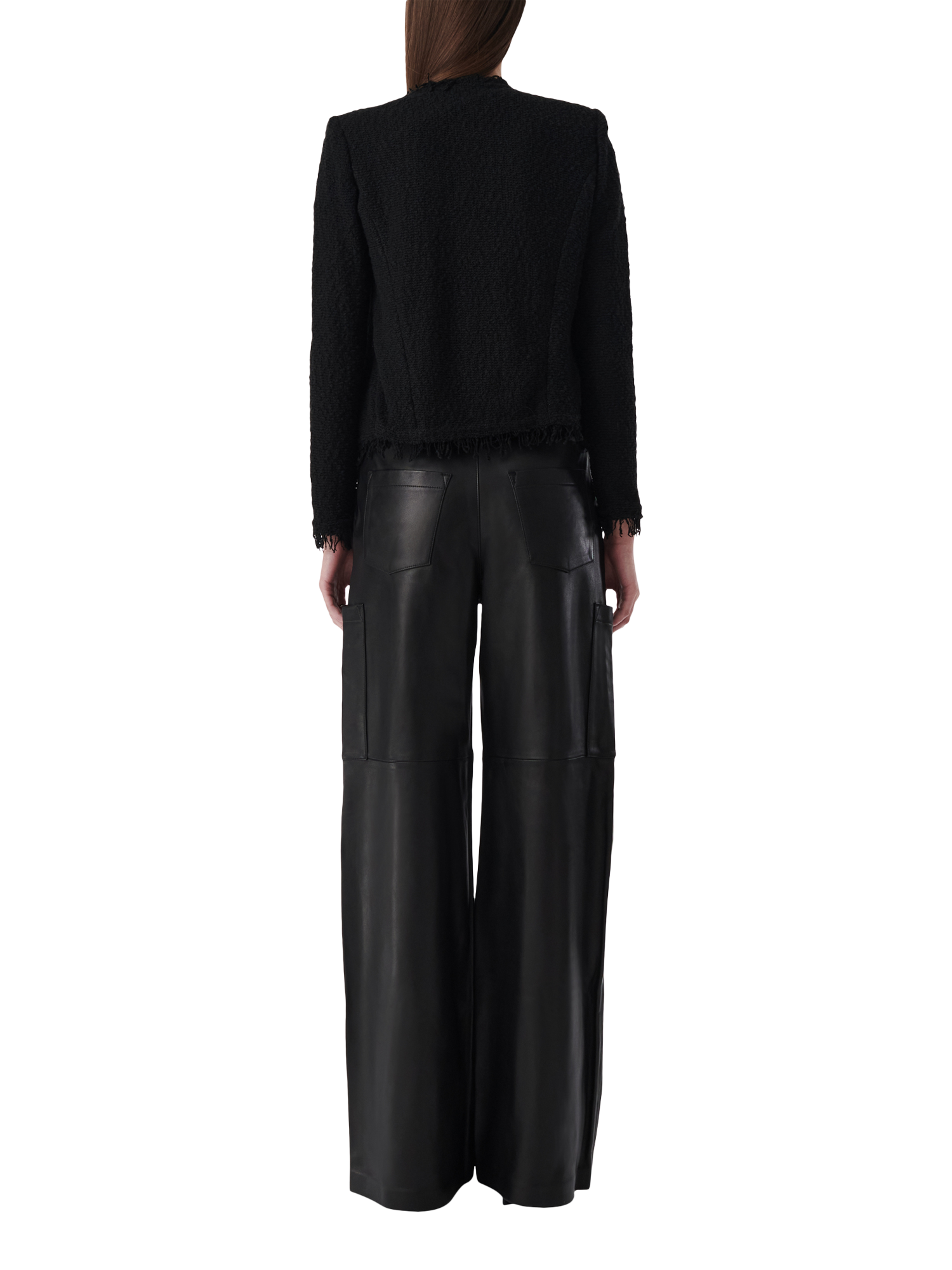 Product image 3 of 4, which shows IRO Shavani Cotton Textured Jacket, Black, 36