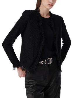 IRO Shavani Cotton Textured Jacket, Black