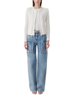 IRO Shavani Cotton Textured Jacket - view 2, White