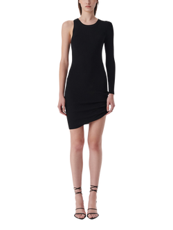 IRO Aurora Asymmetric Bodycon Dress, Black, Black