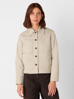Whistles Mia Pocket Detail Utility Jacket, Taupe, Taupe